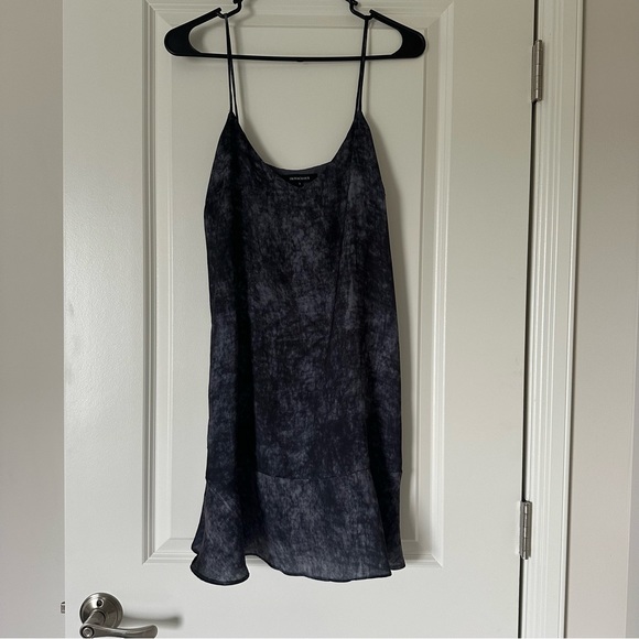 Olivaceous Mini Charcoal Watercolor Slip Dress sized Small - Picture 2 of 8